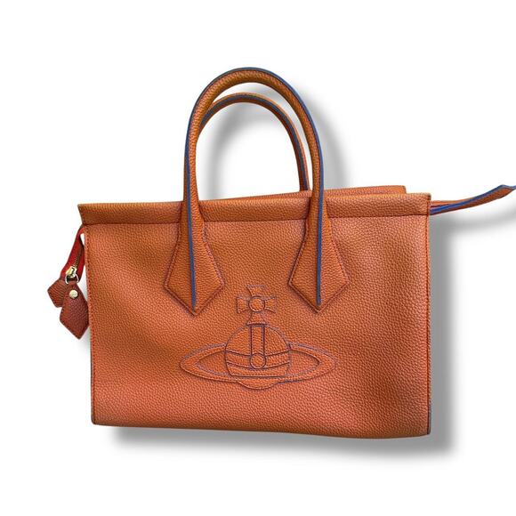Vivienne Westwood Anglomania Orange Leather Handbag - Picture 1 of 8